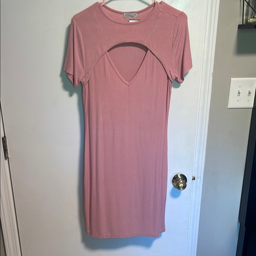 Pink Short Sleeve Dress